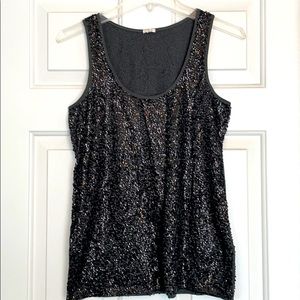 J.Crew dark grey/black sequin top